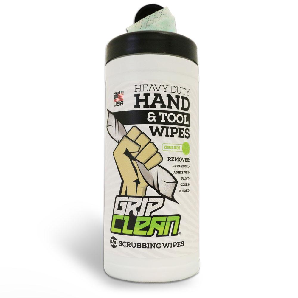 Grip Clean | Waterless Hand Cleaner for Auto Mechanics - Heavy Duty Pumice Soap + Fingernail Brush, Industrial Strength for Dry Hands