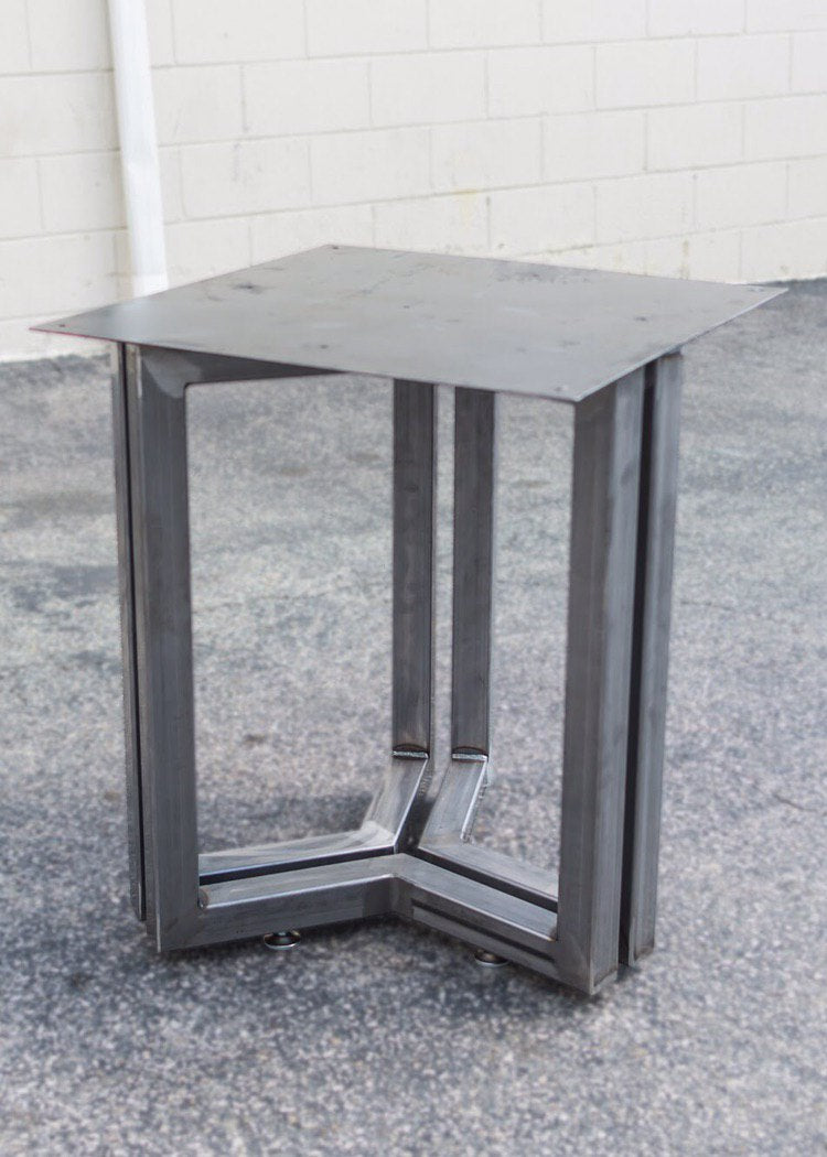 Chevron Style Pedestal Base - Raymond's Workshop