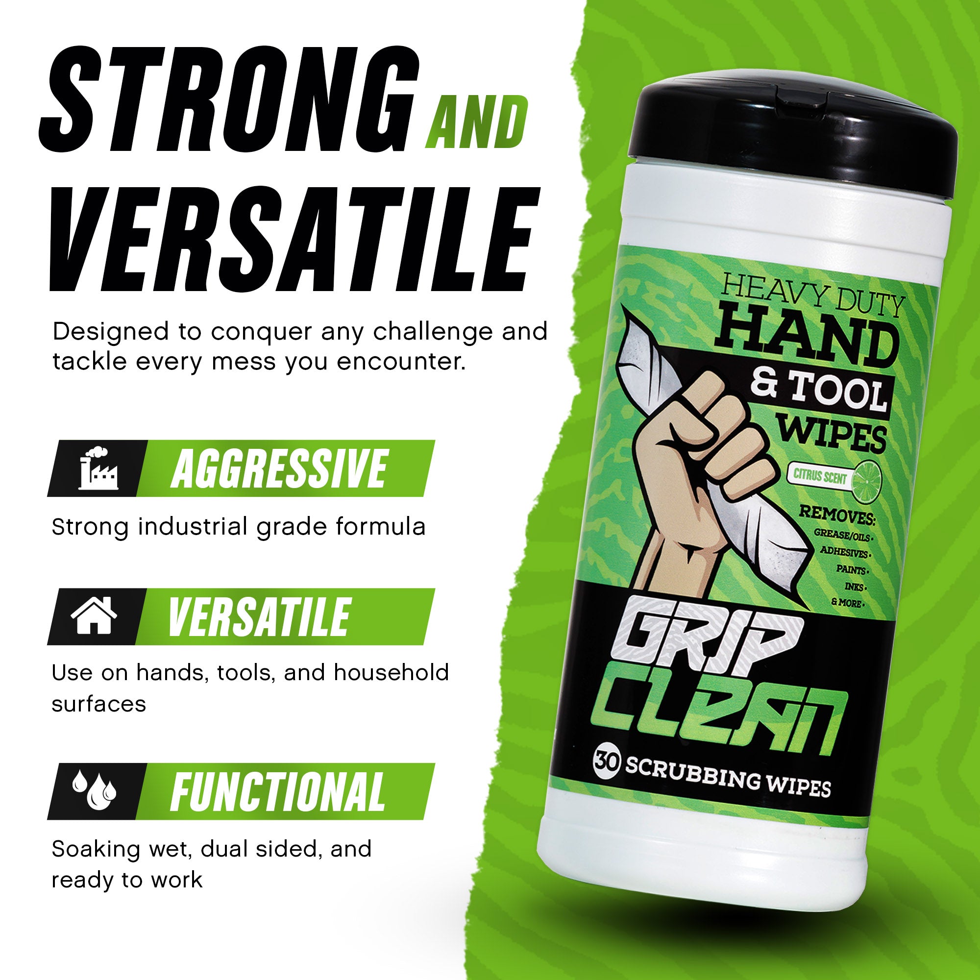 Grip Clean Heavy Duty Hand and Tool Wipes - Raymond's Workshop