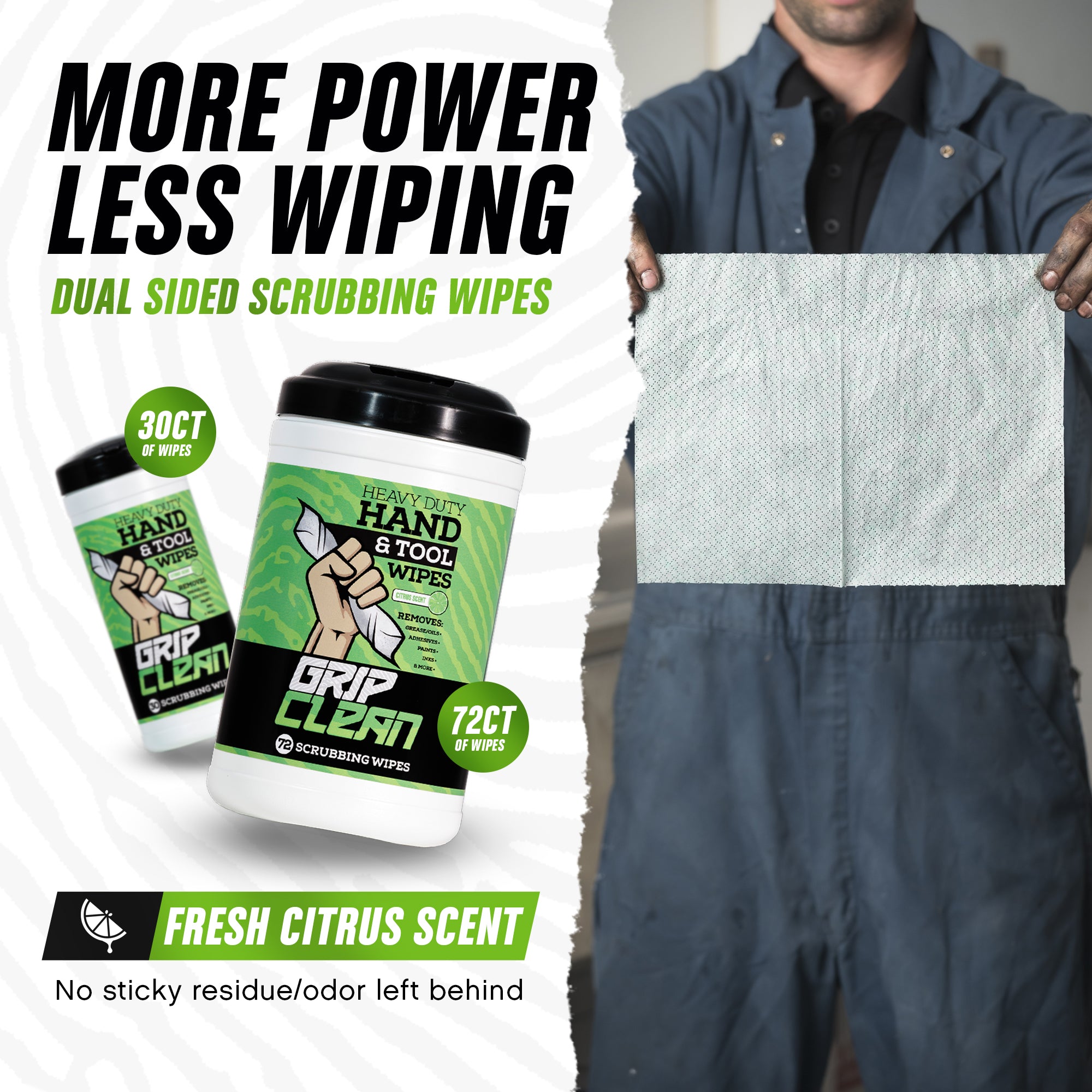 Grip Clean Heavy Duty Hand and Tool Wipes - Raymond's Workshop