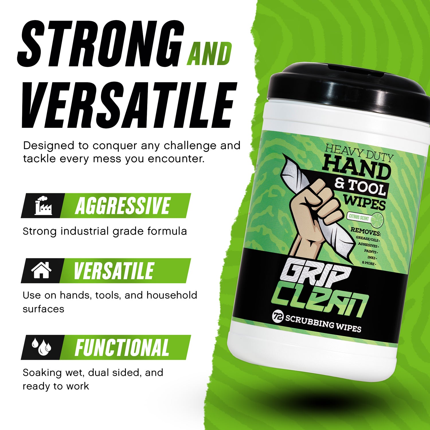 Grip Clean Heavy Duty Hand and Tool Wipes - Raymond's Workshop