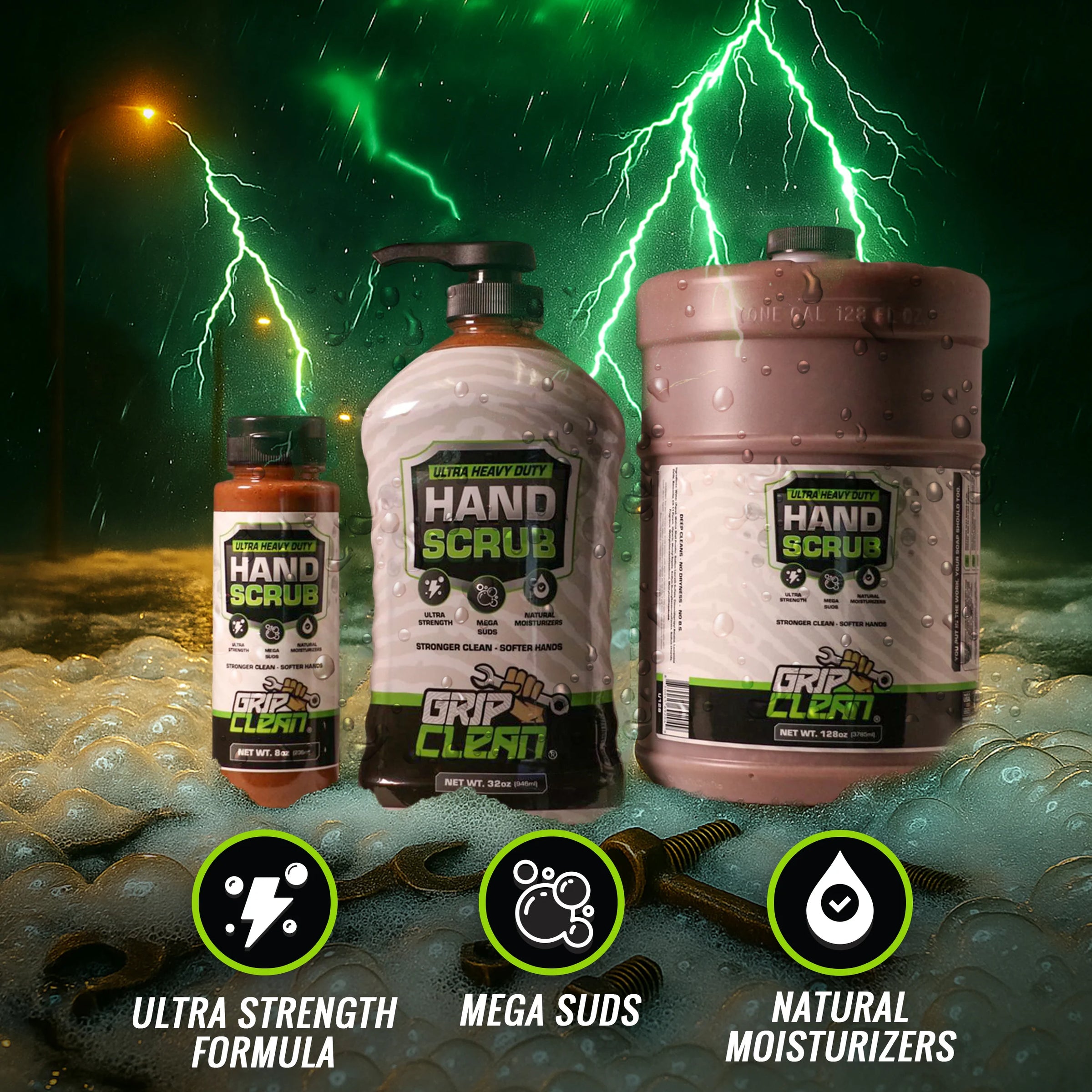 Grip Clean 32oz Ultra HD Walnut Hand Scrub