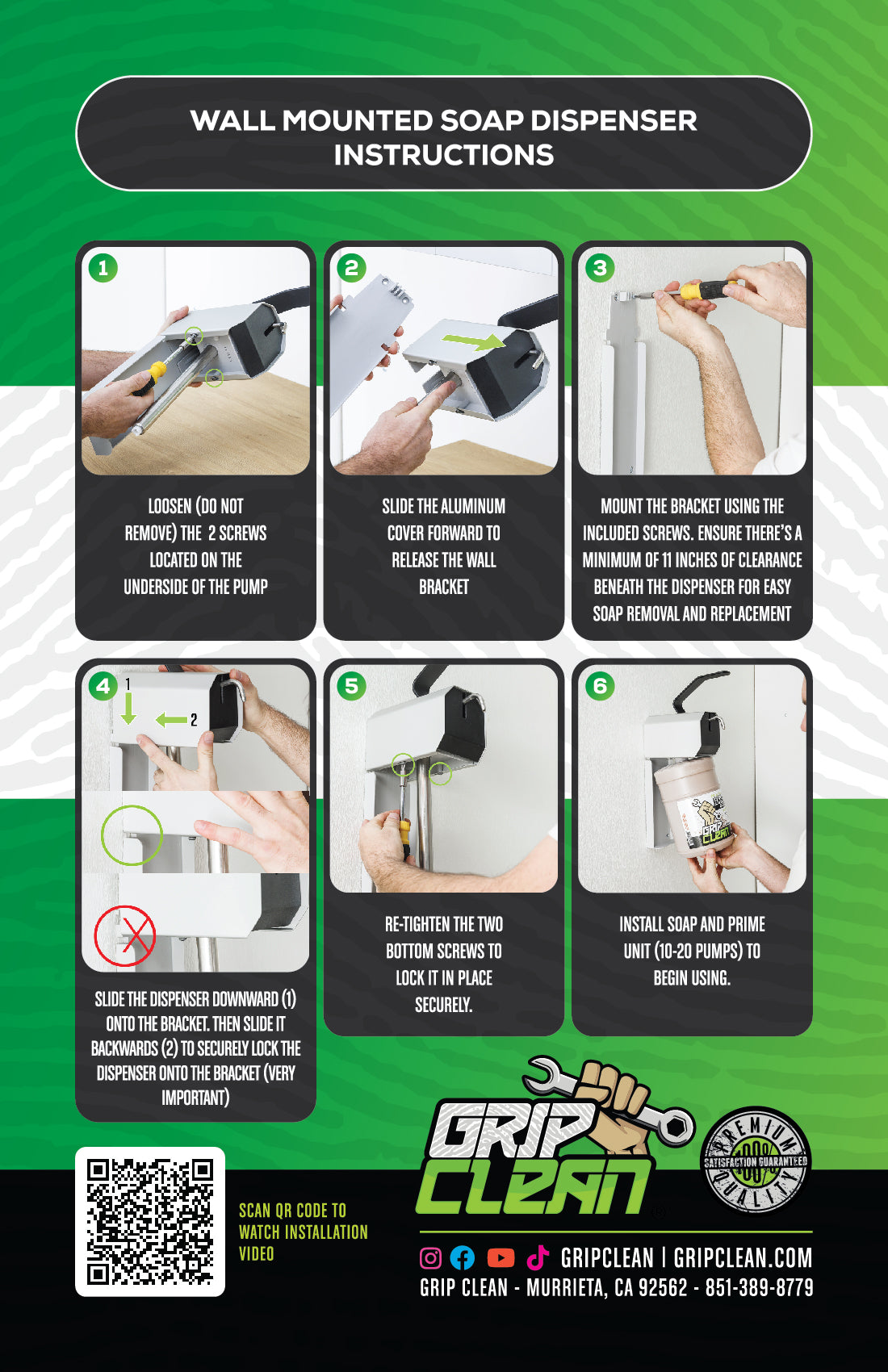 Grip Clean Wall Dispenser - Raymond's Workshop