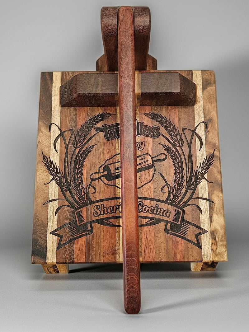 Handcrafted Hardwood Tortilla Press