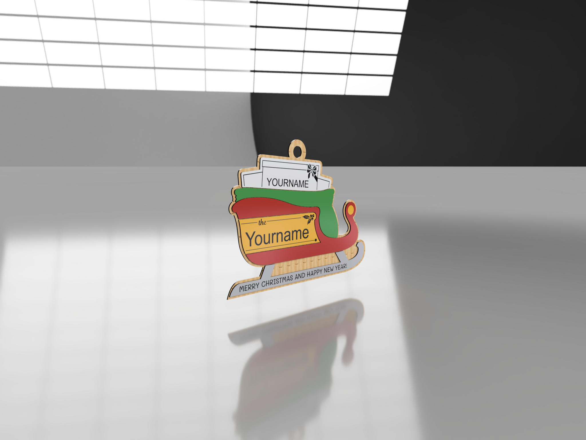 Santa Sleigh Family Ornament - Raymond's Workshop