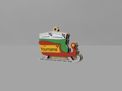 Santa Sleigh Family Ornament - Raymond's Workshop