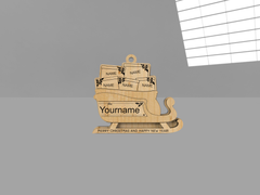 Santa Sleigh Family Ornament - Raymond's Workshop