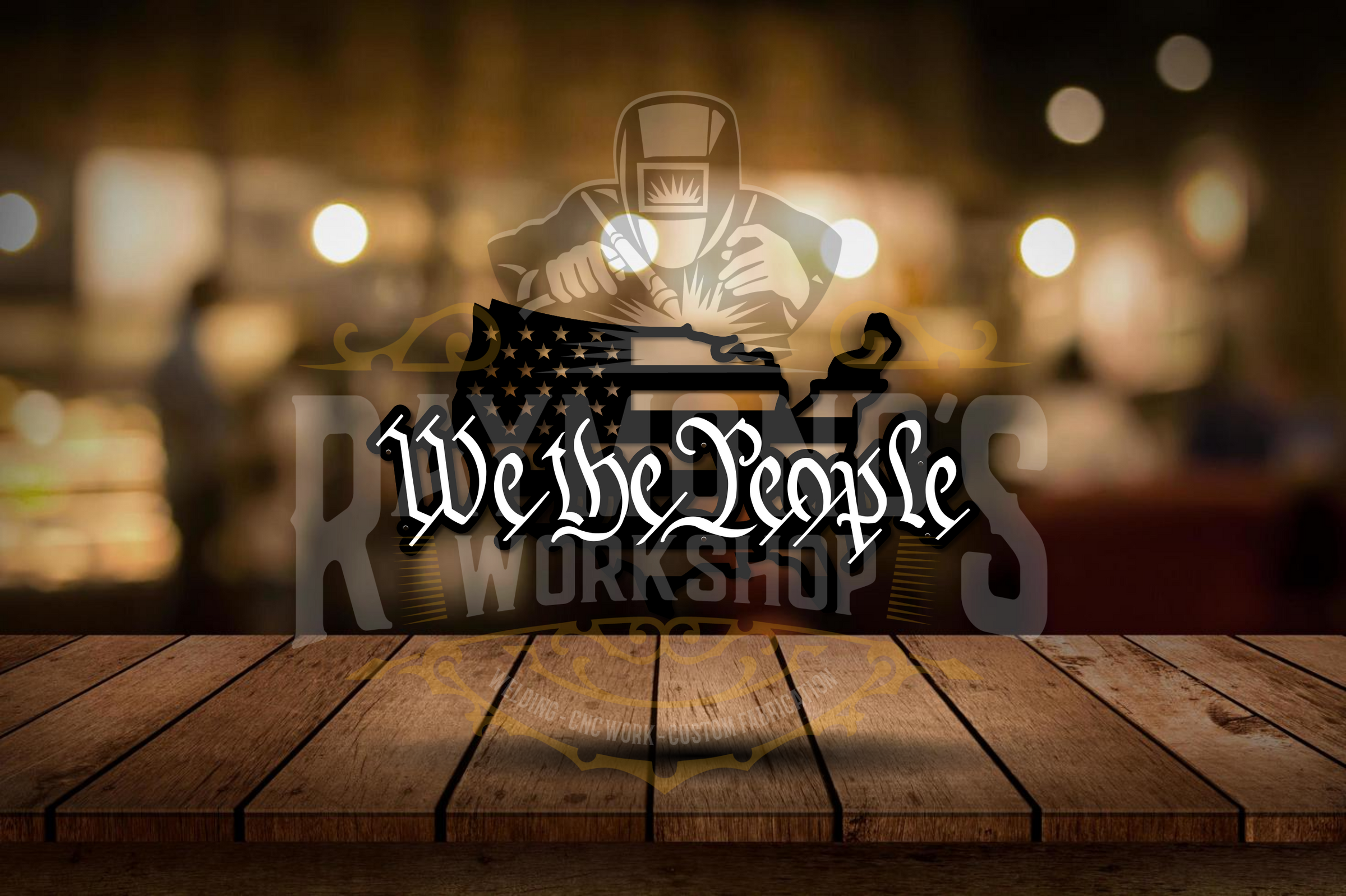 We The People Precision Cut Sign