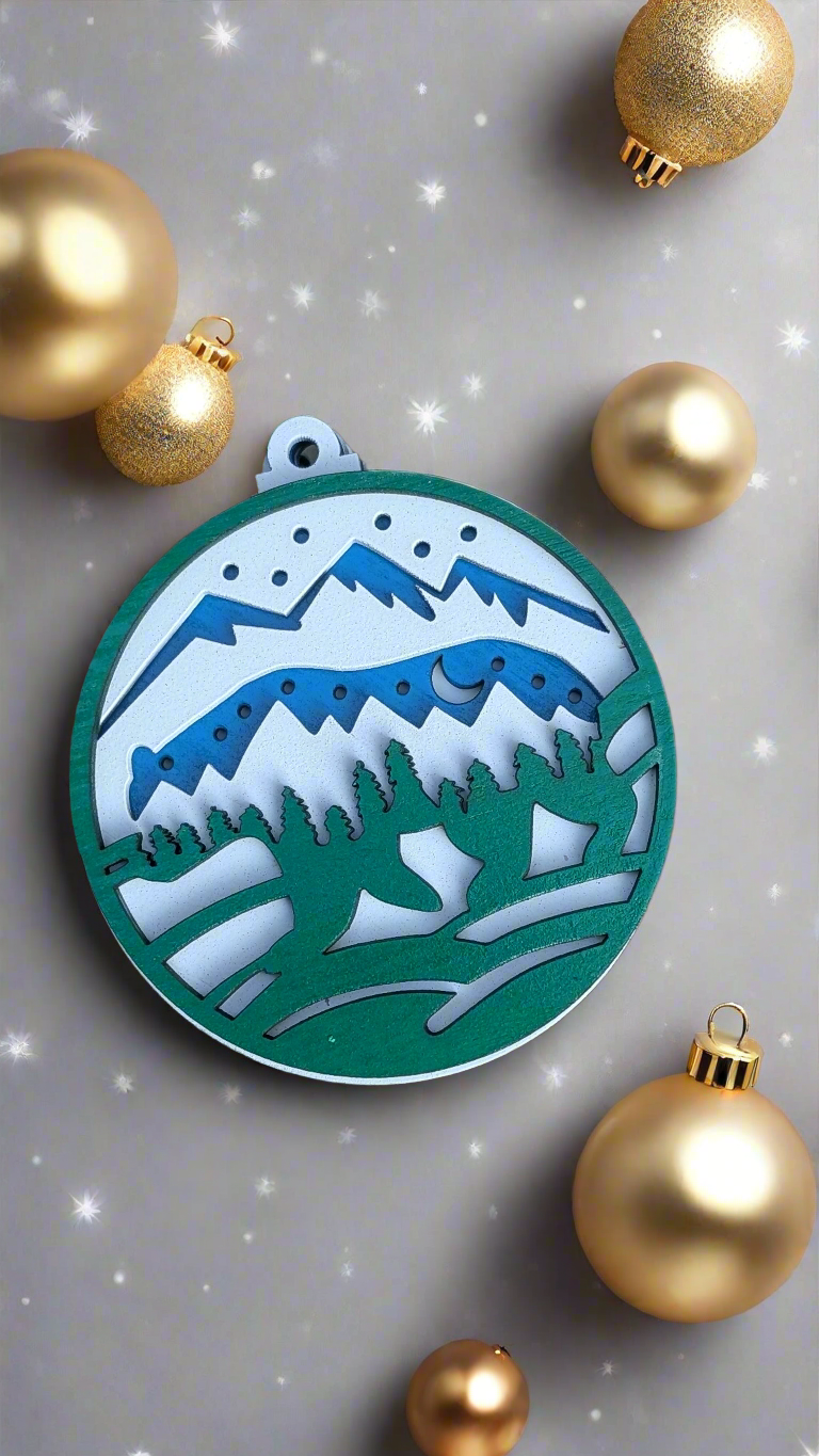 Snow Mountains Ornament