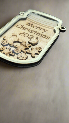 Gingerbread Mason Jar Family Ornament - Raymond's Workshop