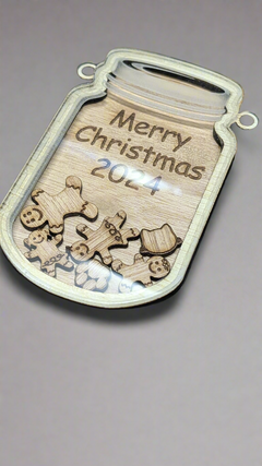 Gingerbread Mason Jar Family Ornament - Raymond's Workshop