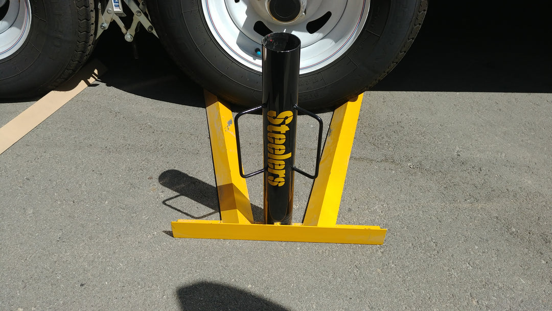 Flag Pole Holders (Wheel Chock) - Raymond's Workshop