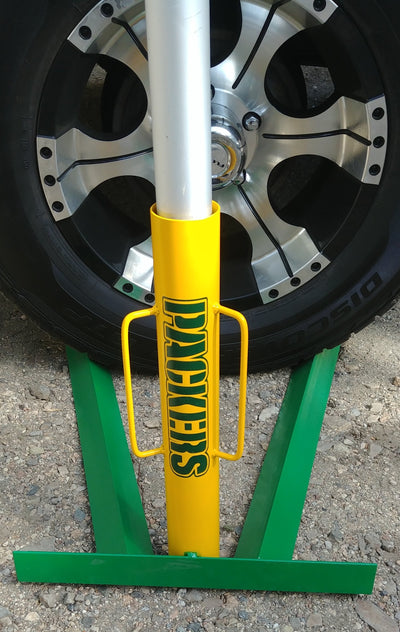 Flag Pole Holders (Wheel Chock) - Raymond's Workshop