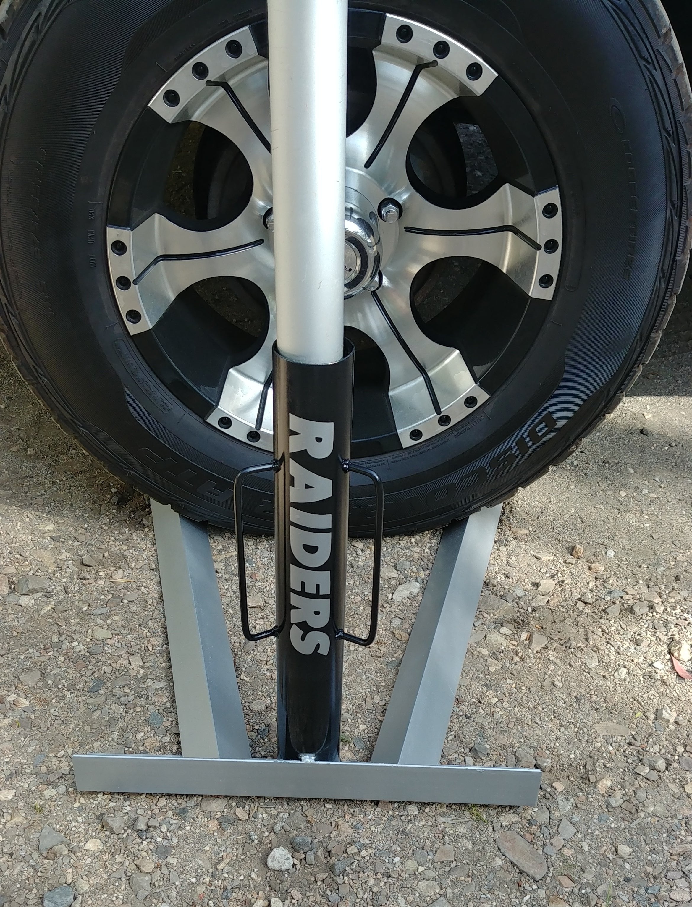 Flag Pole Holders (Wheel Chock) - Raymond's Workshop