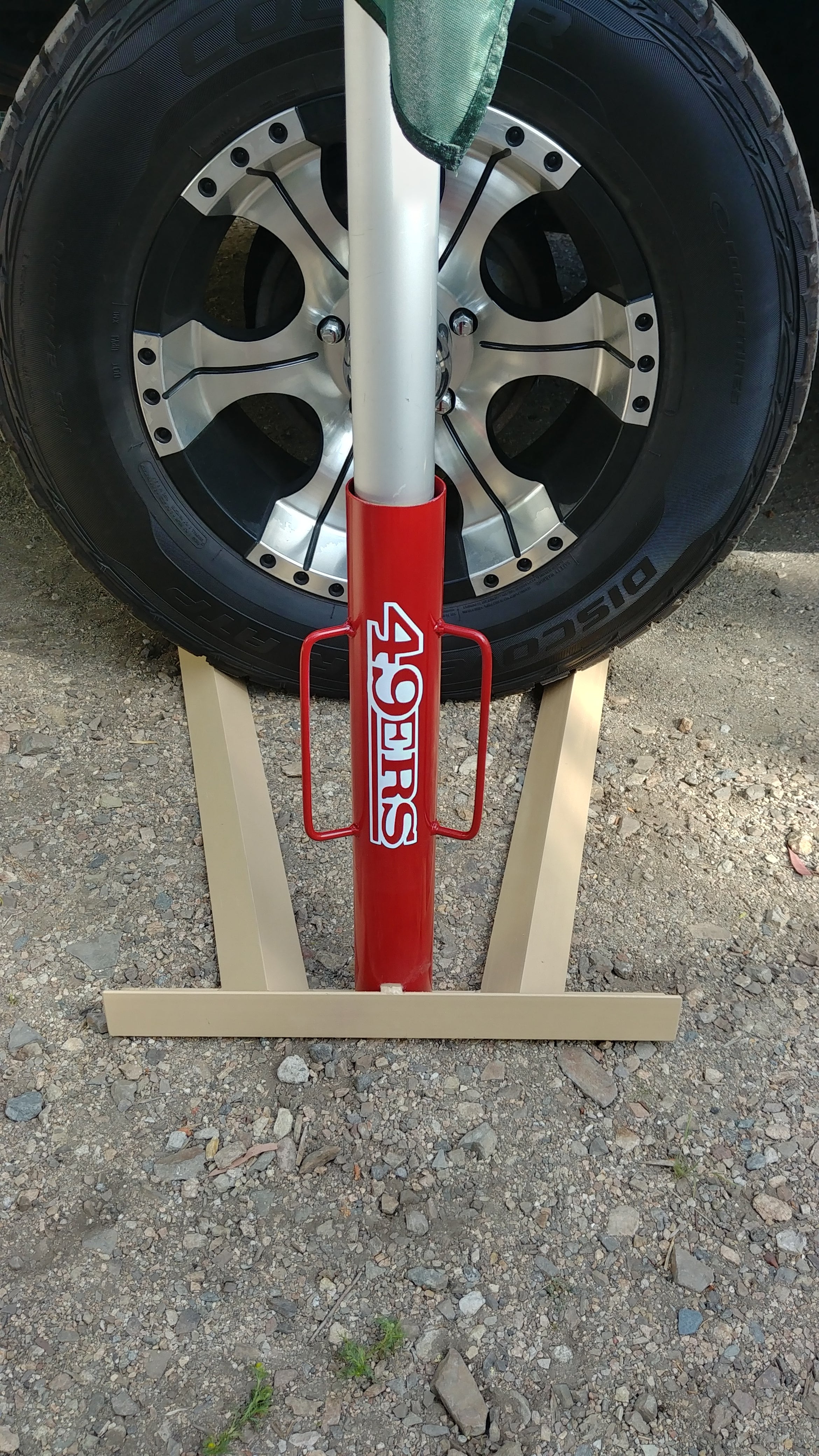 Flag Pole Holders (Wheel Chock) - Raymond's Workshop