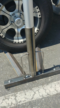 Flag Pole Holders (Wheel Chock) - Raymond's Workshop