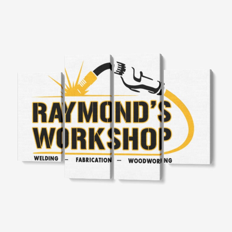 4 Piece Canvas Wall Art for Living Room - Framed Ready to Hang 4x12"x32 - Raymond's Workshop