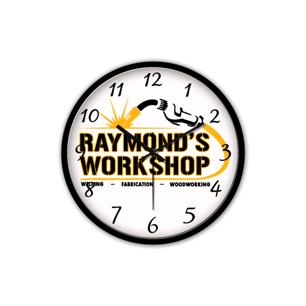 Non-Ticking Silent Wall Clock with Modern and Nice Design for Wall Decoration (Black) - Raymond's Workshop