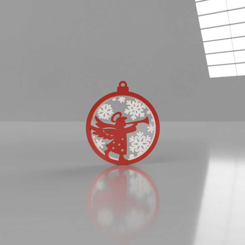 Angel Ornament - CNC Laser Cut - Customizable Christmas Decoration - Raymond's Workshop