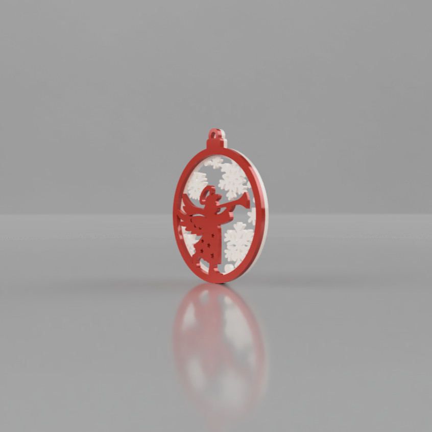 Angel Ornament - CNC Laser Cut - Customizable Christmas Decoration - Raymond's Workshop