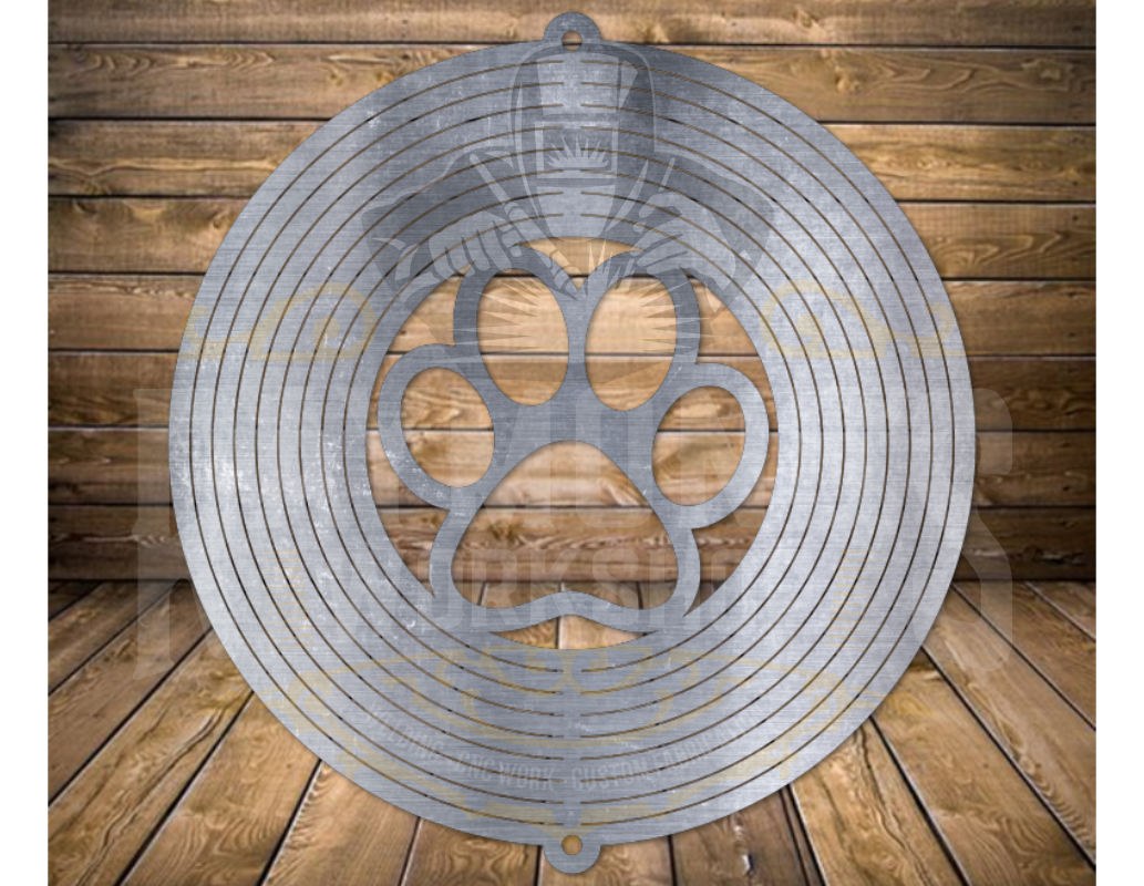 Dog paw Wind Spinner