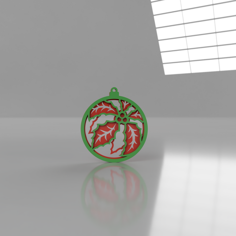 Holly V2 Ornament - Raymond's Workshop