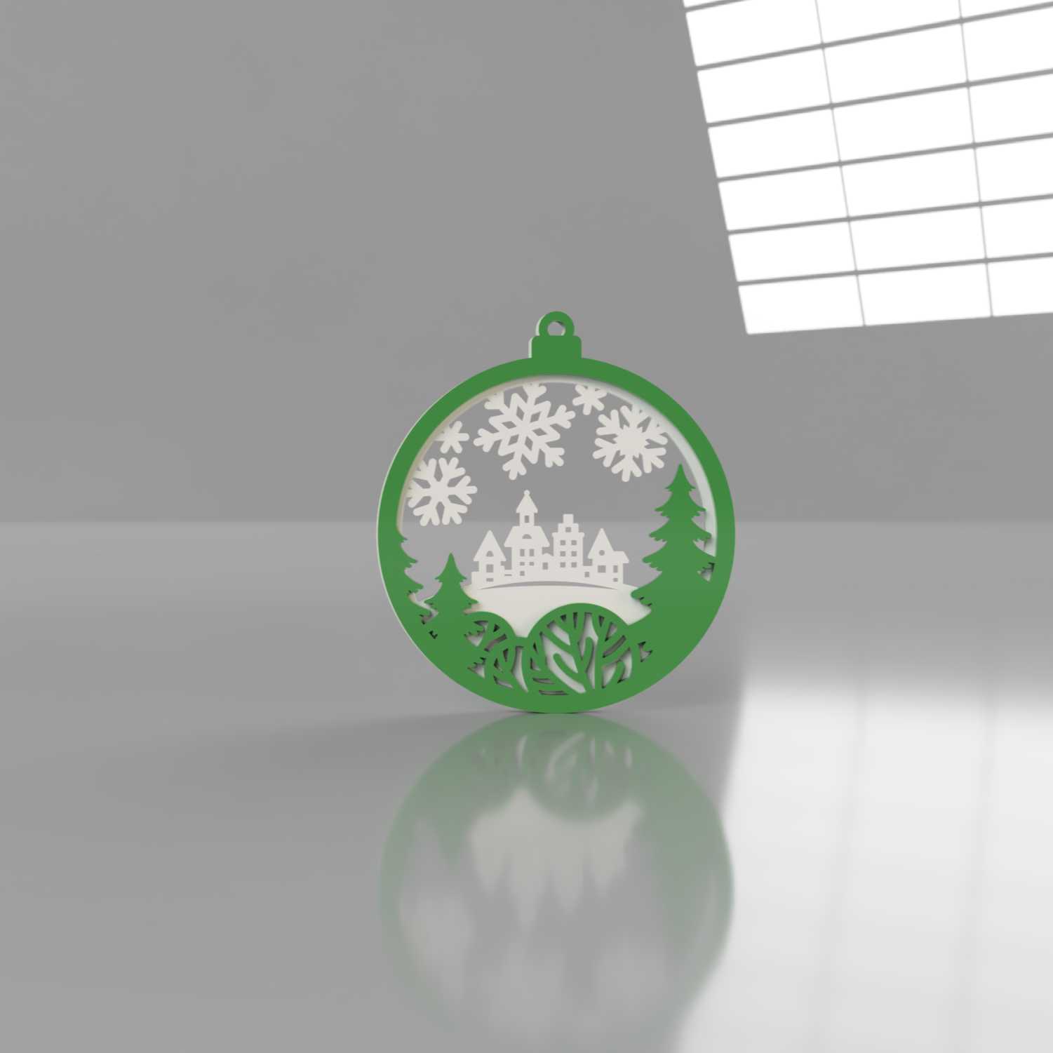 Snow Cabin Ornament - Raymond's Workshop