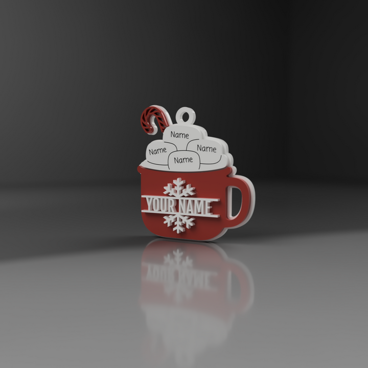 Cup of Cocoa Family Mug Ornament