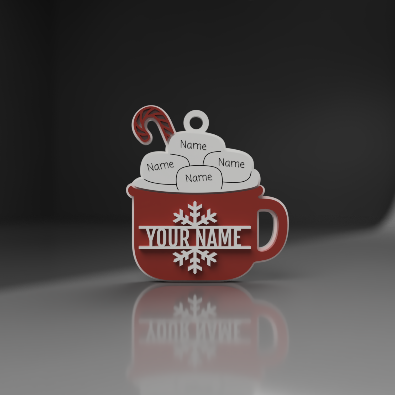 Cup of Cocoa Family Mug Ornament