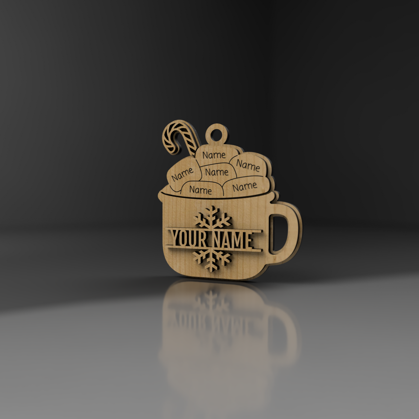 Cup of Cocoa Family Mug Ornament